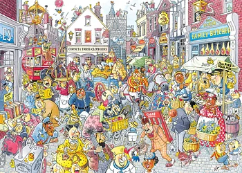 Wasgij Destiny Retro #10 High Street Hassle! 1000 Bitar Jumbo