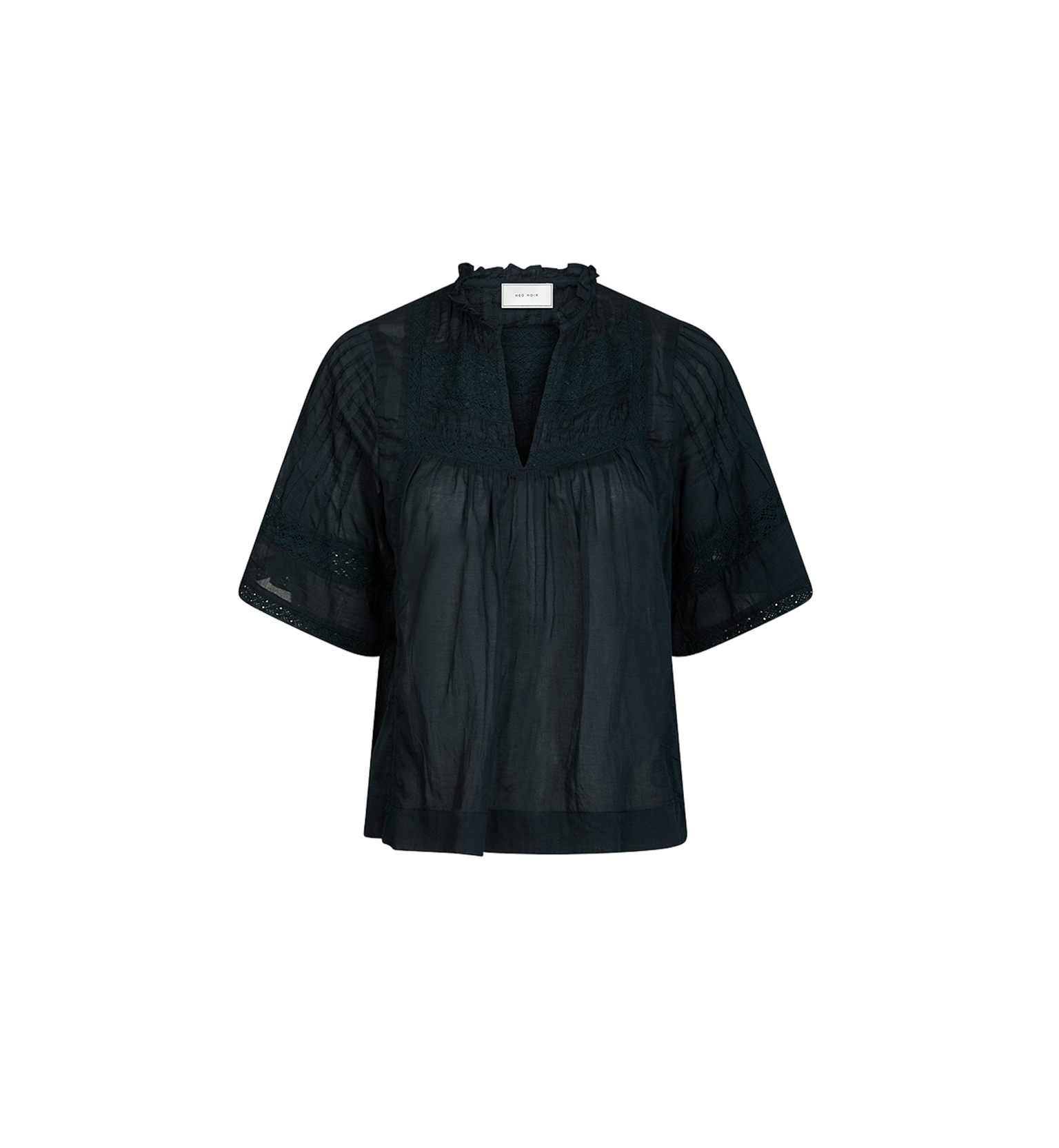 Neo Noir Siama S Voile Blouse Navy