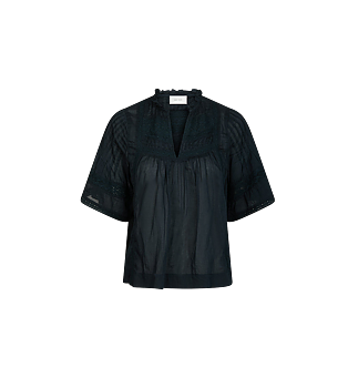 Neo Noir Siama S Voile Blouse Navy