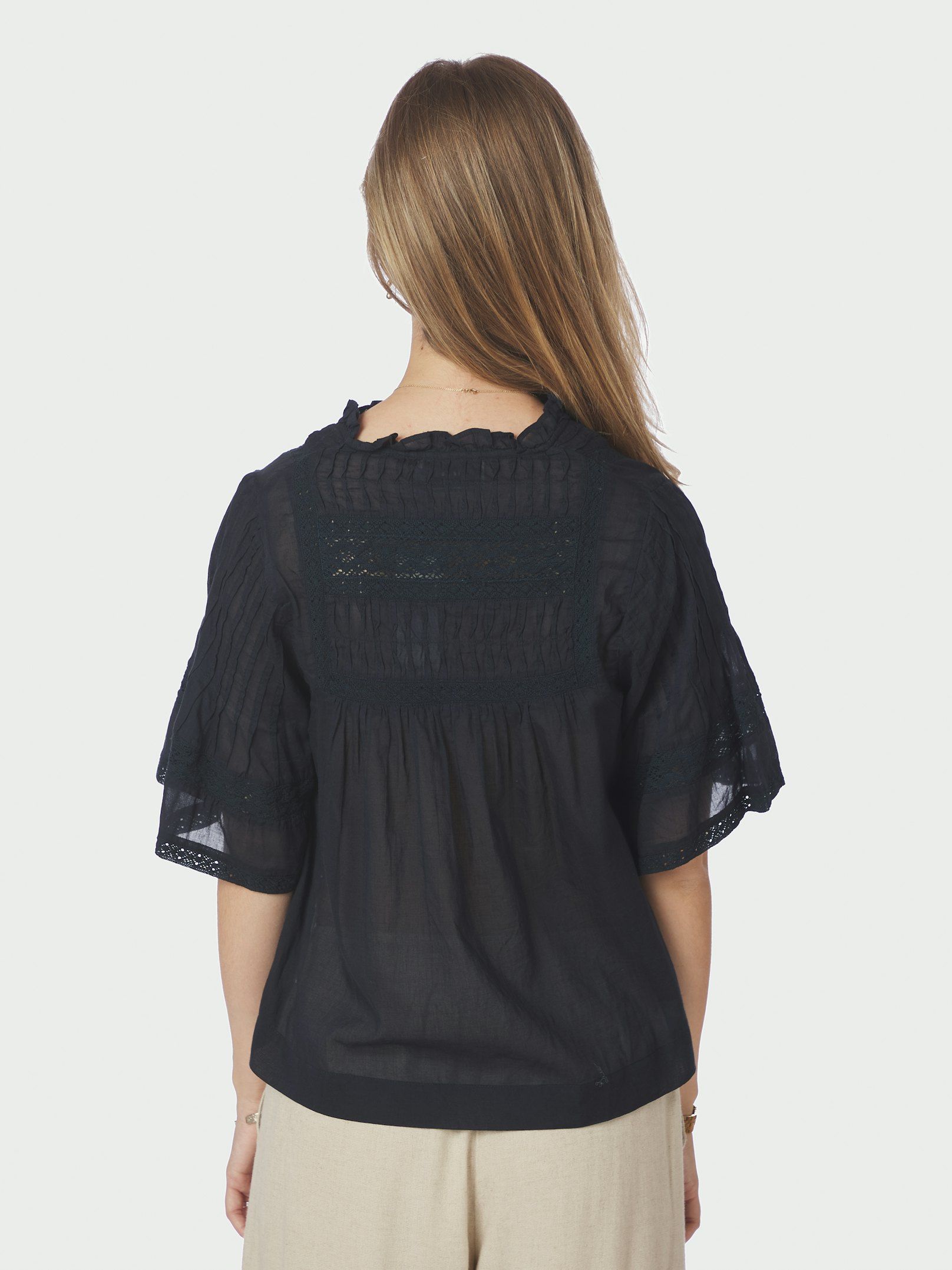 Neo Noir Siama S Voile Blouse Navy - 5
