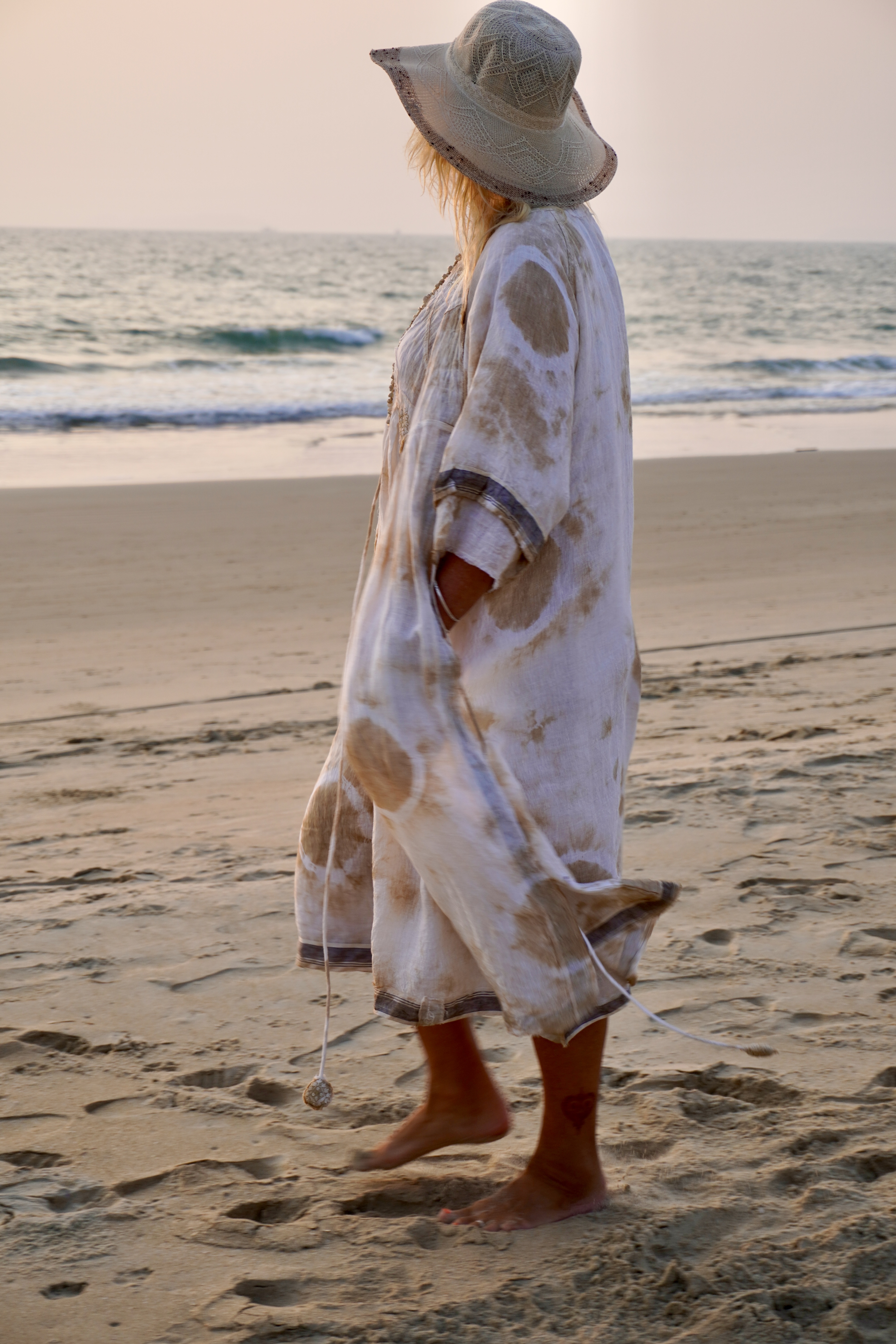 POPPY LISA LINEN KIMONO CAFE MALIBU  - 5