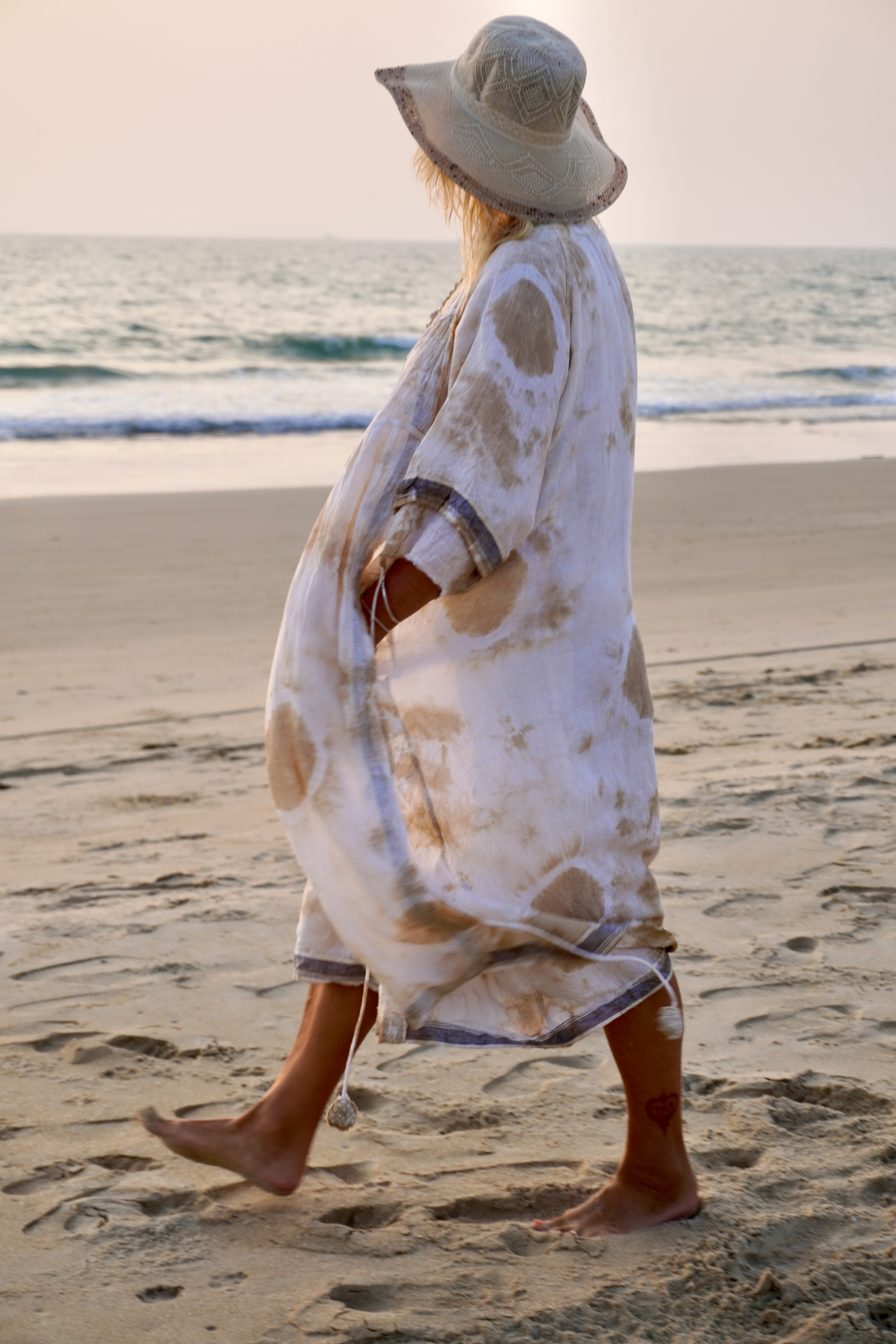 POPPY LISA LINEN KIMONO CAFE MALIBU  - 4