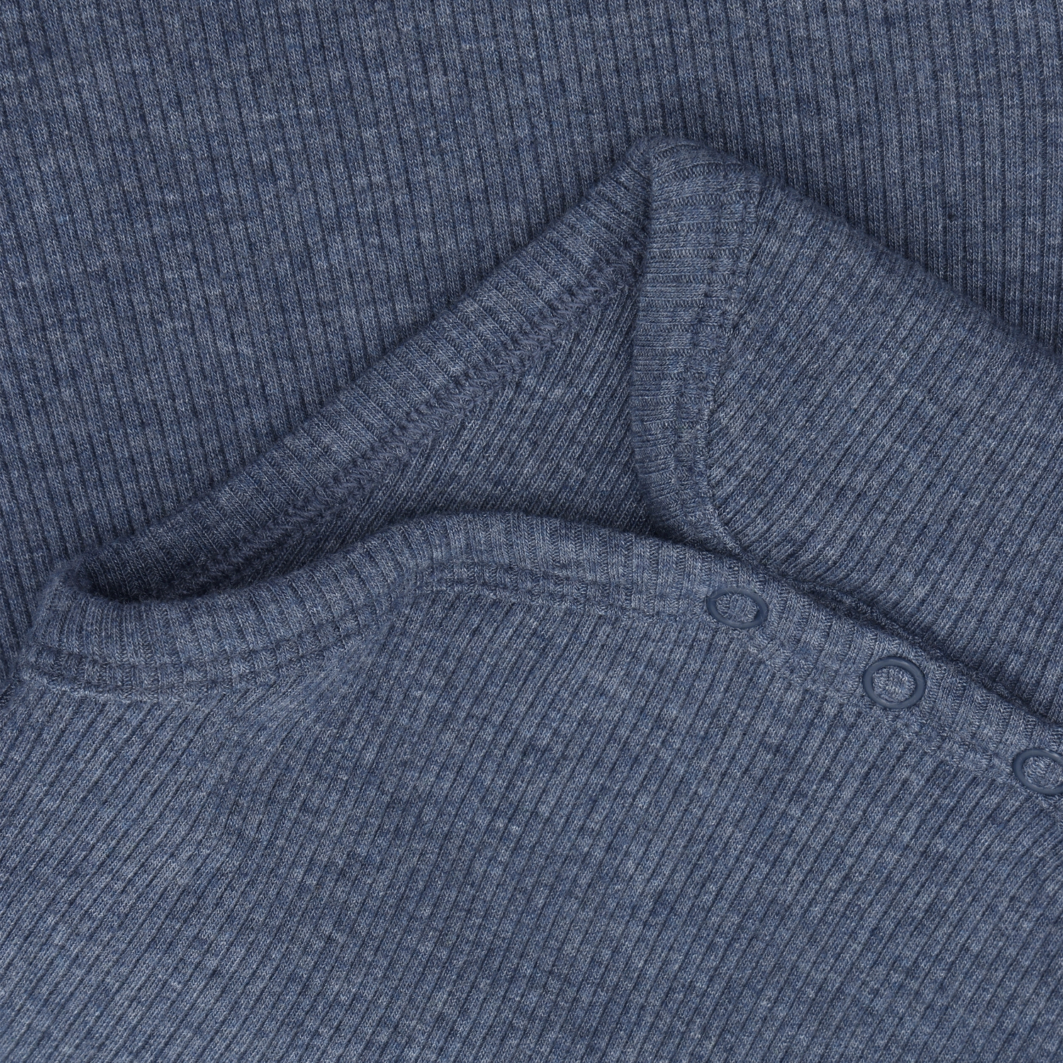 Body LS Melange Rib Vintage Indigo Melange - 3