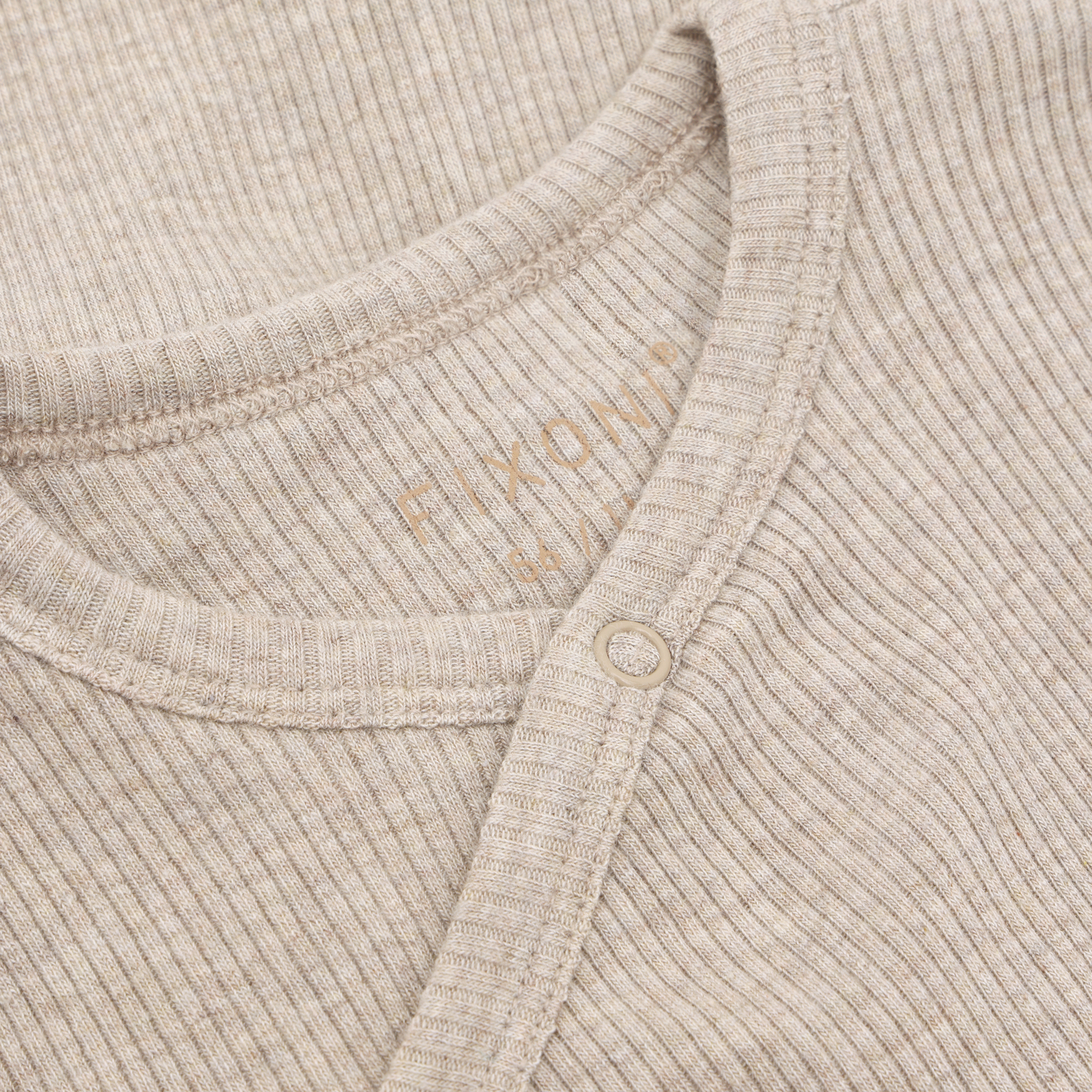 Wrap Body LS Melange Rib Pure Cashmere Melange - 3