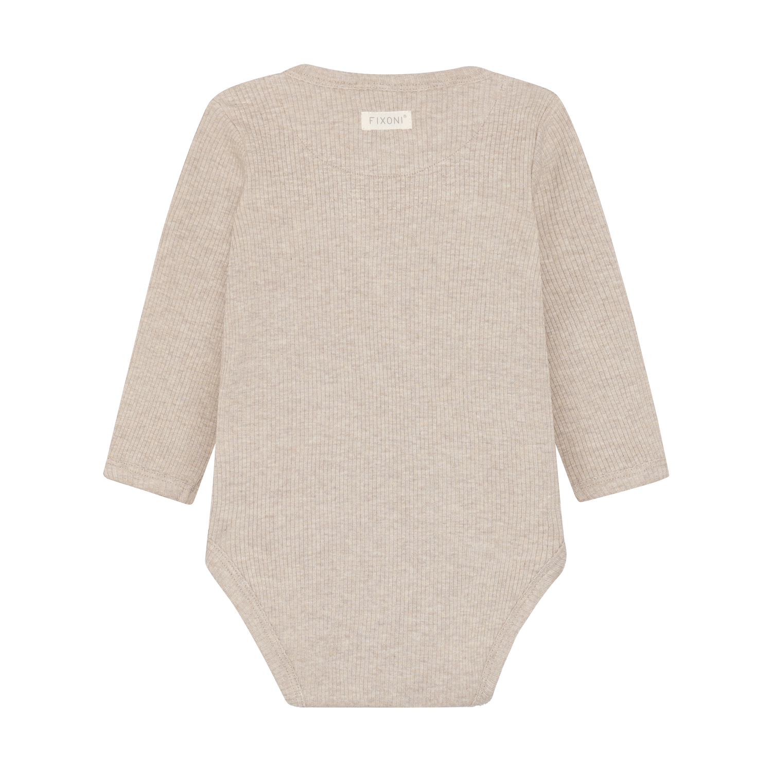 Wrap Body LS Melange Rib Pure Cashmere Melange - 2