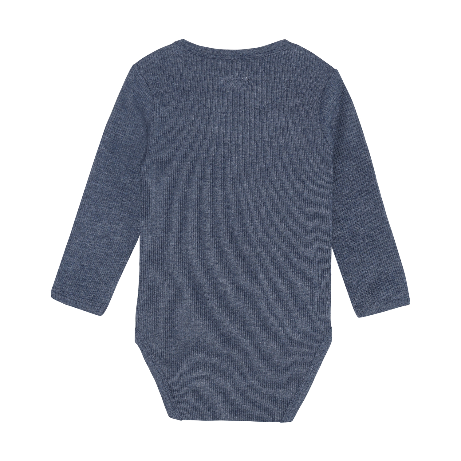 Wrap Body LS Melange Rib Vintage Indigo Melange - 2