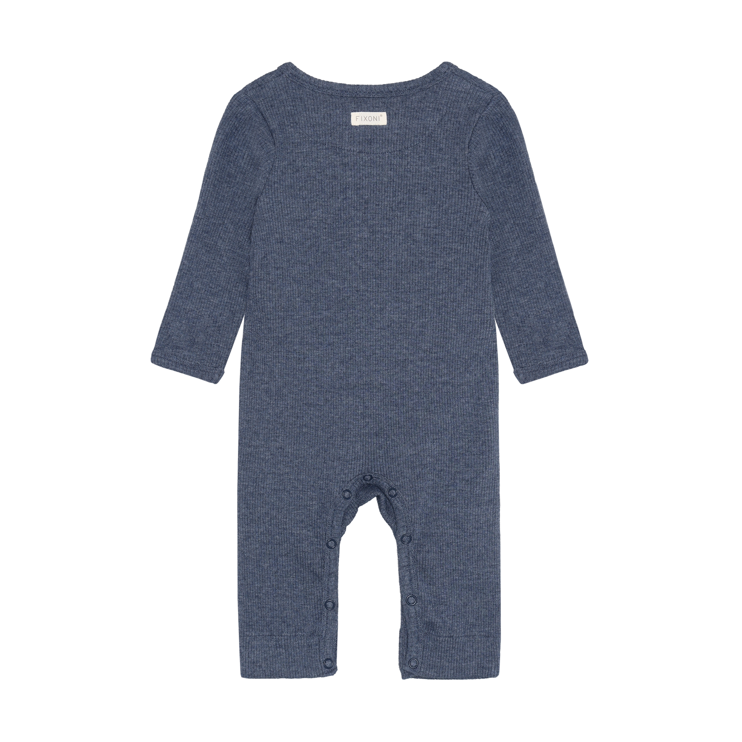 Rompers LS Melange Rib Vintage Indigo Melange - 2
