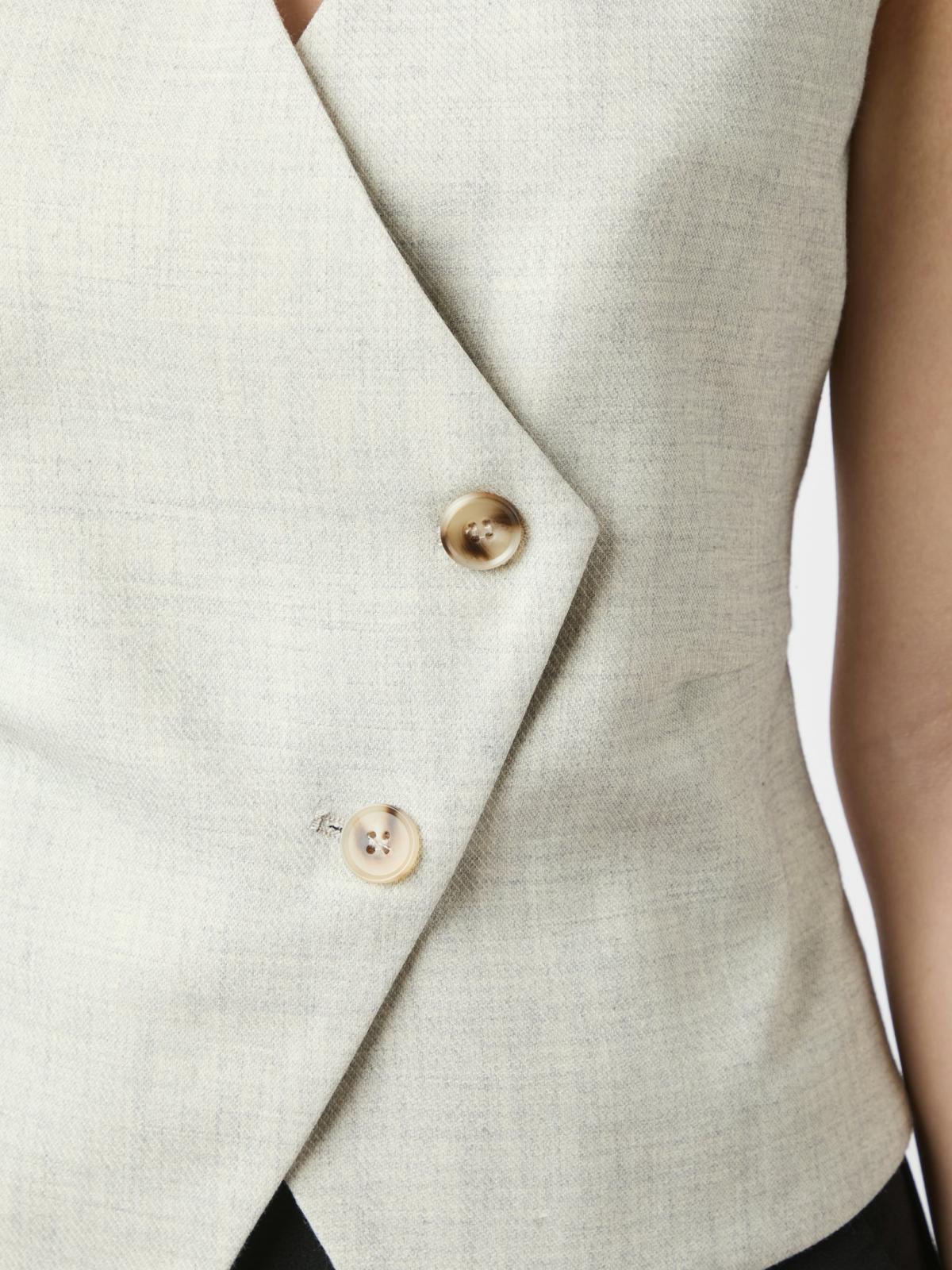 Neo Noir,  Philippe Melange Waistcoat - 6