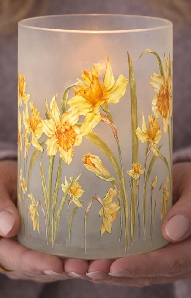 Dahlia Lantern - Vase - Daffodils - Large