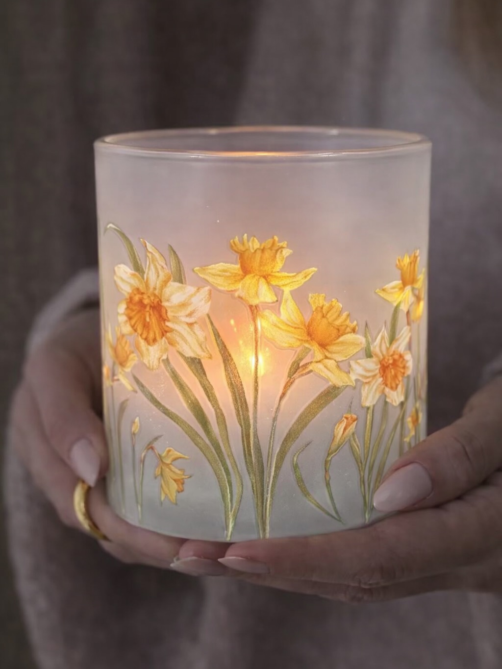 Lantern - Vase - Daffodils - Medium