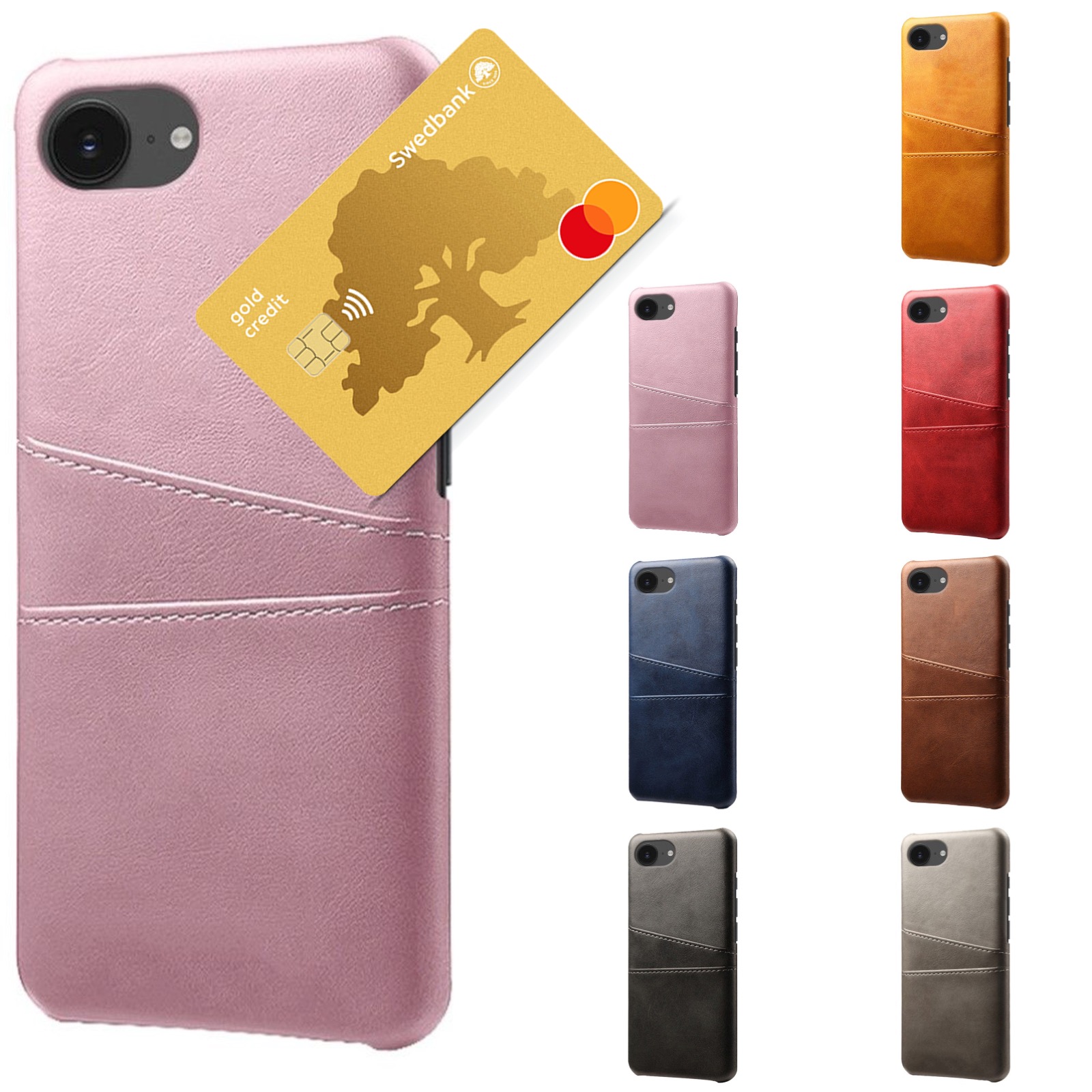 1SWEDEN Iphone 17e skal korthållare urtag laddare hörlurar - - 17