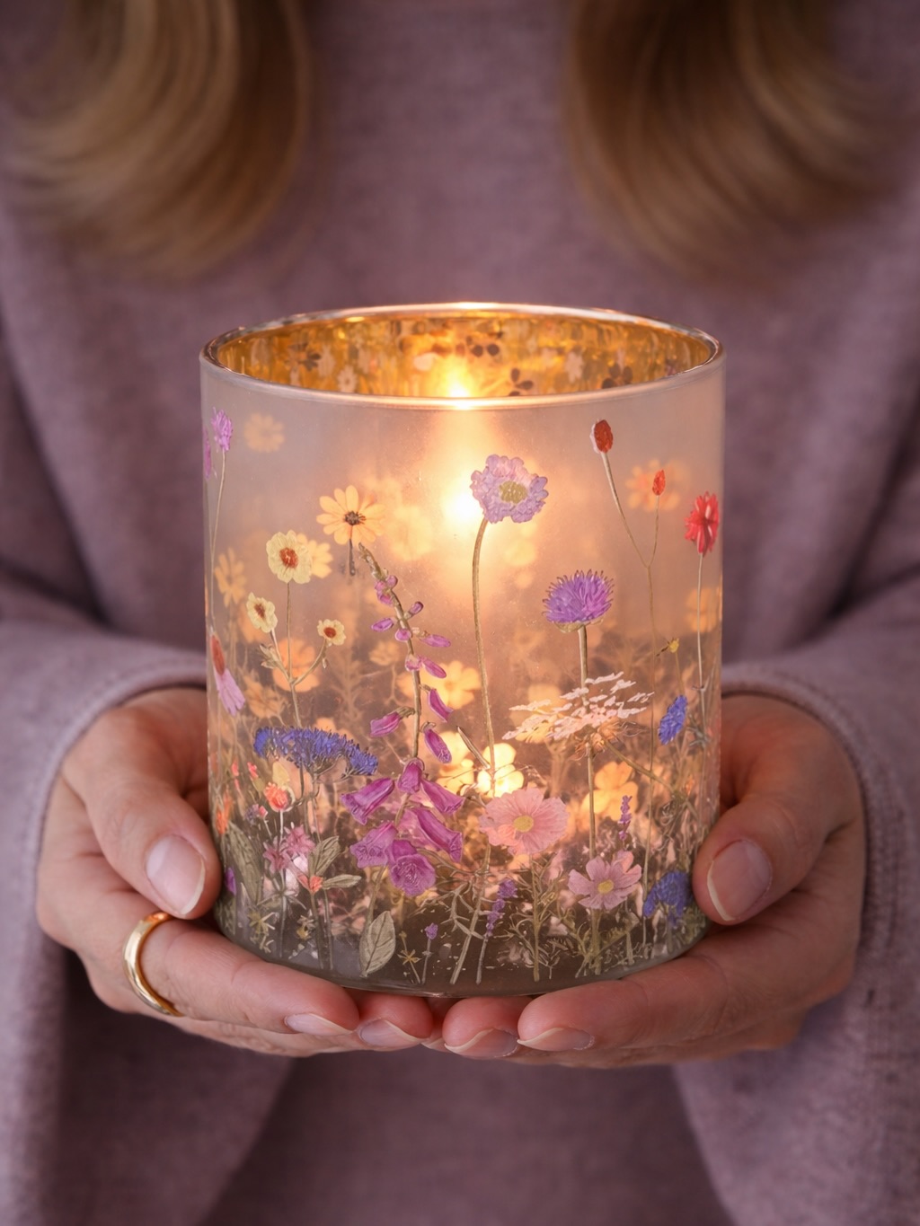 Lantern - Vase - Flowers & Bees - Medium - 12,5x10 cm - 2
