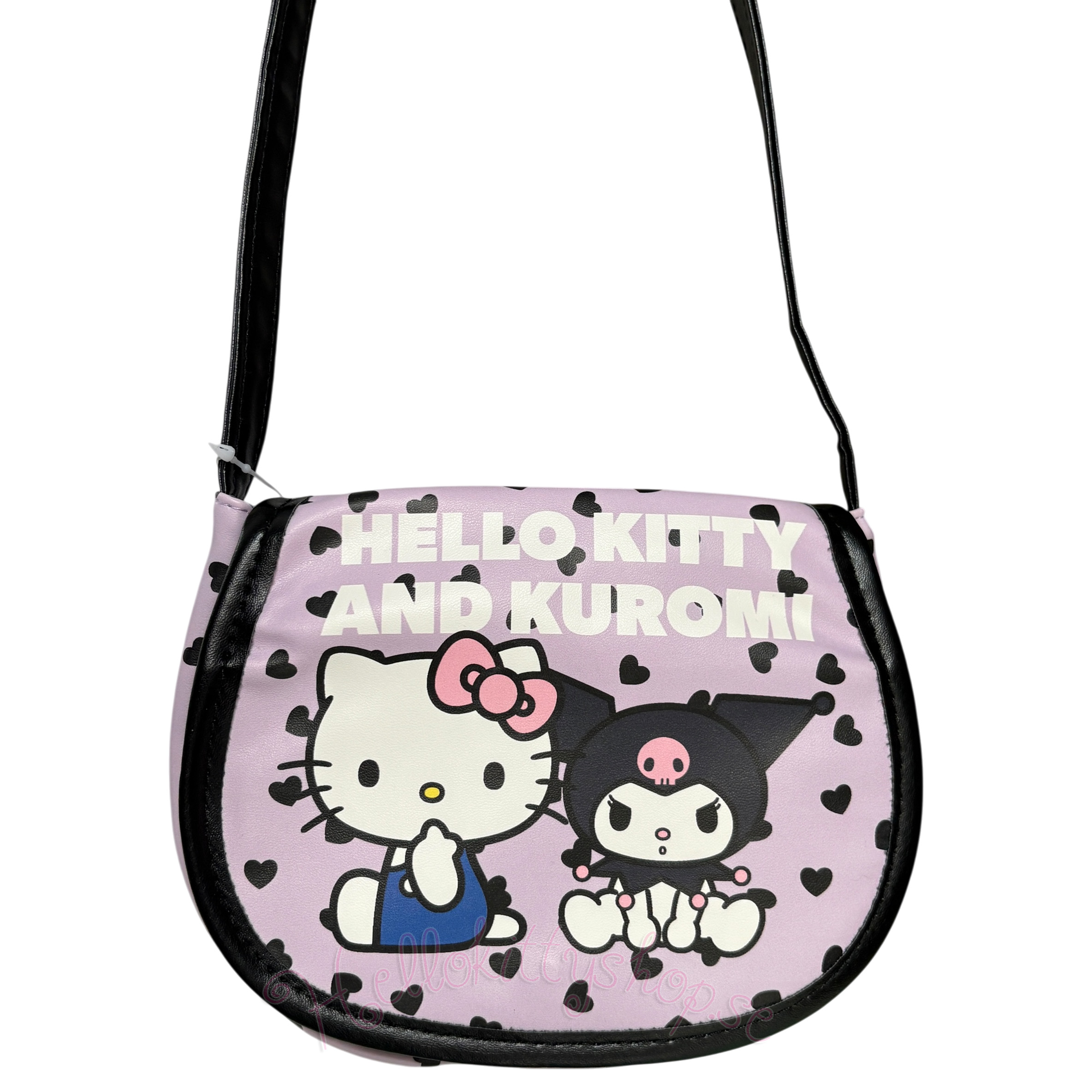 Hello Kitty och Kuromi Axelremsväska i Lila 18 cm