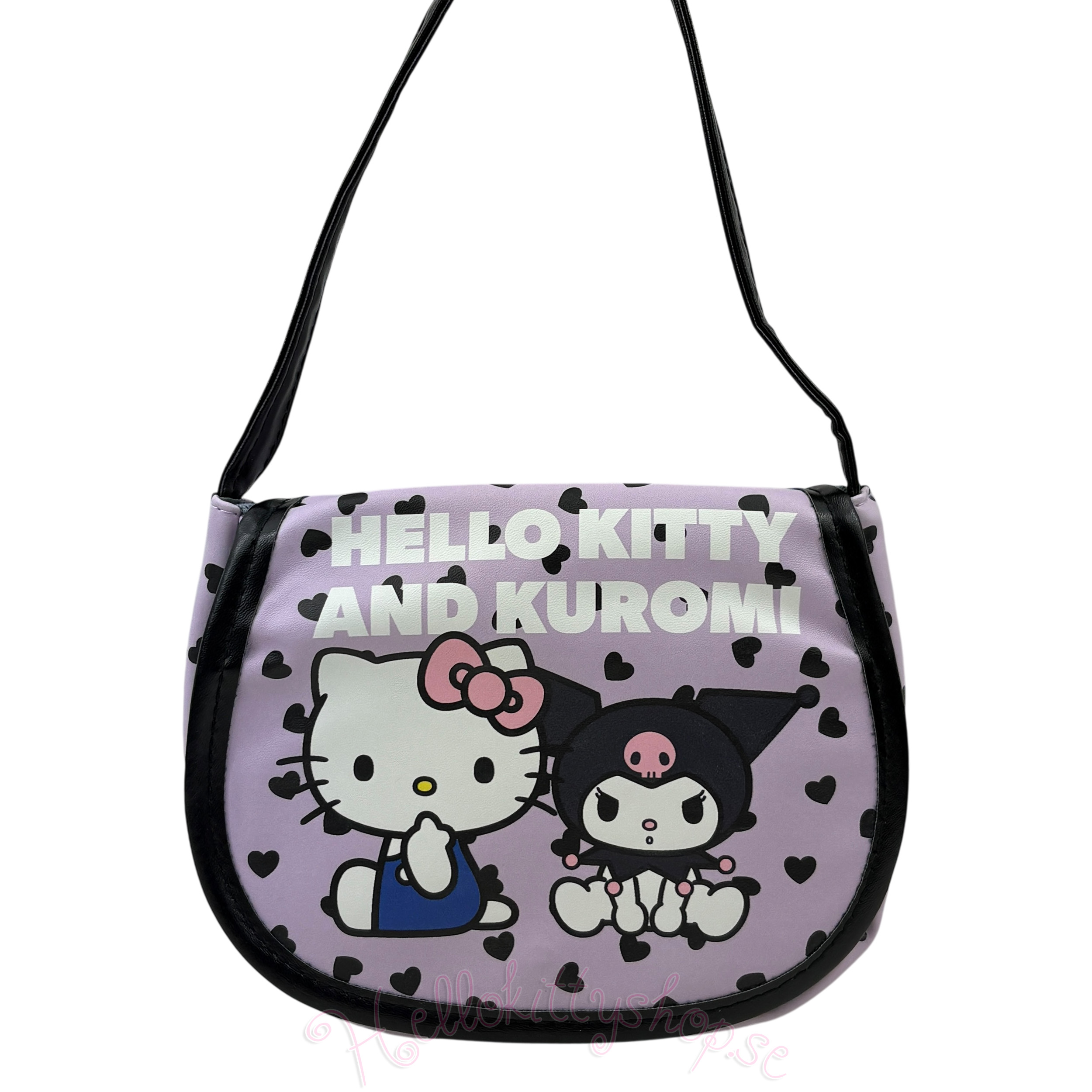 Hello Kitty och Kuromi Axelremsväska i Lila 18 cm - 6