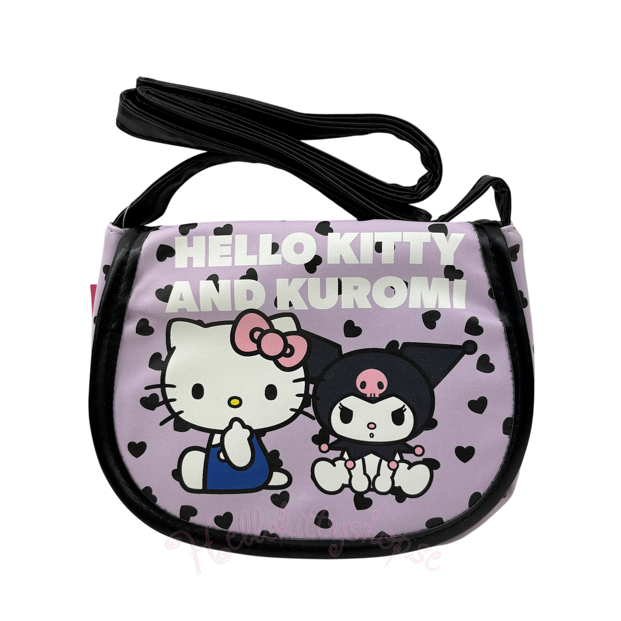Hello Kitty och Kuromi Axelremsväska i Lila 18 cm - 2