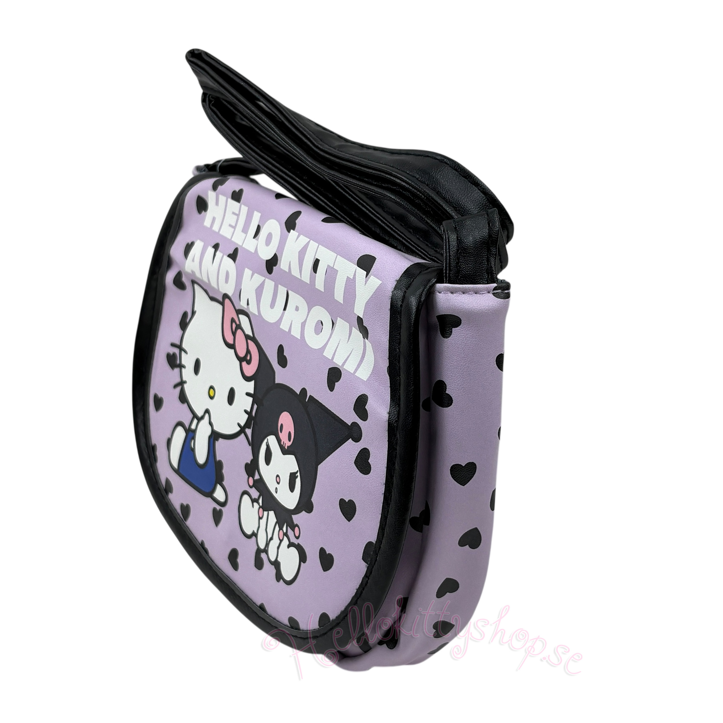 Hello Kitty och Kuromi Axelremsväska i Lila 18 cm - 3