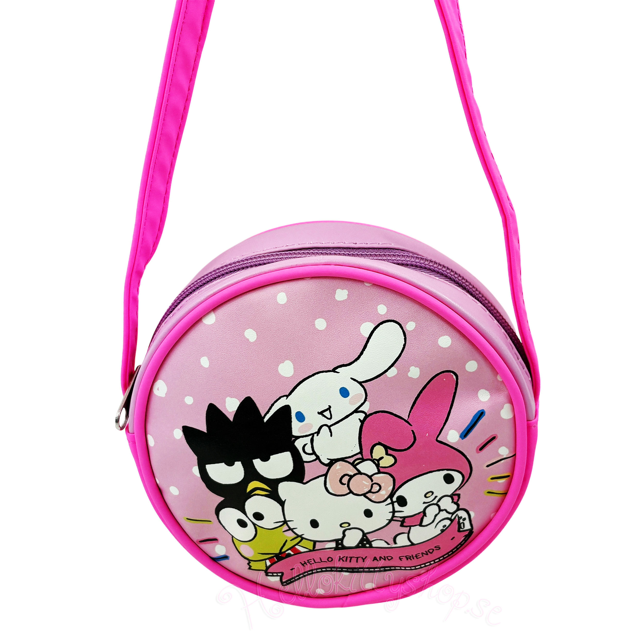 Hello Kitty and Friends Rund Axelremsväska i Rosa 15 cm - 4