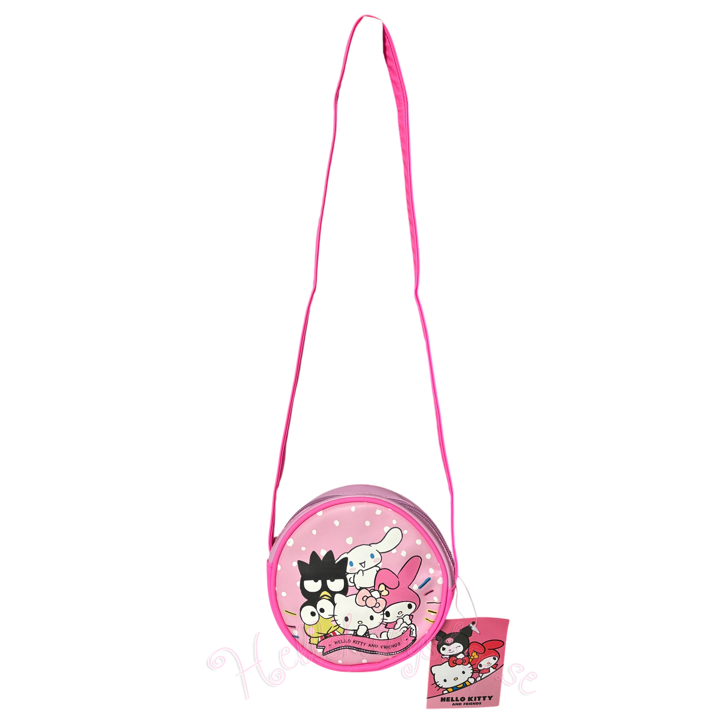 Hello Kitty and Friends Rund Axelremsväska i Rosa 15 cm - 7