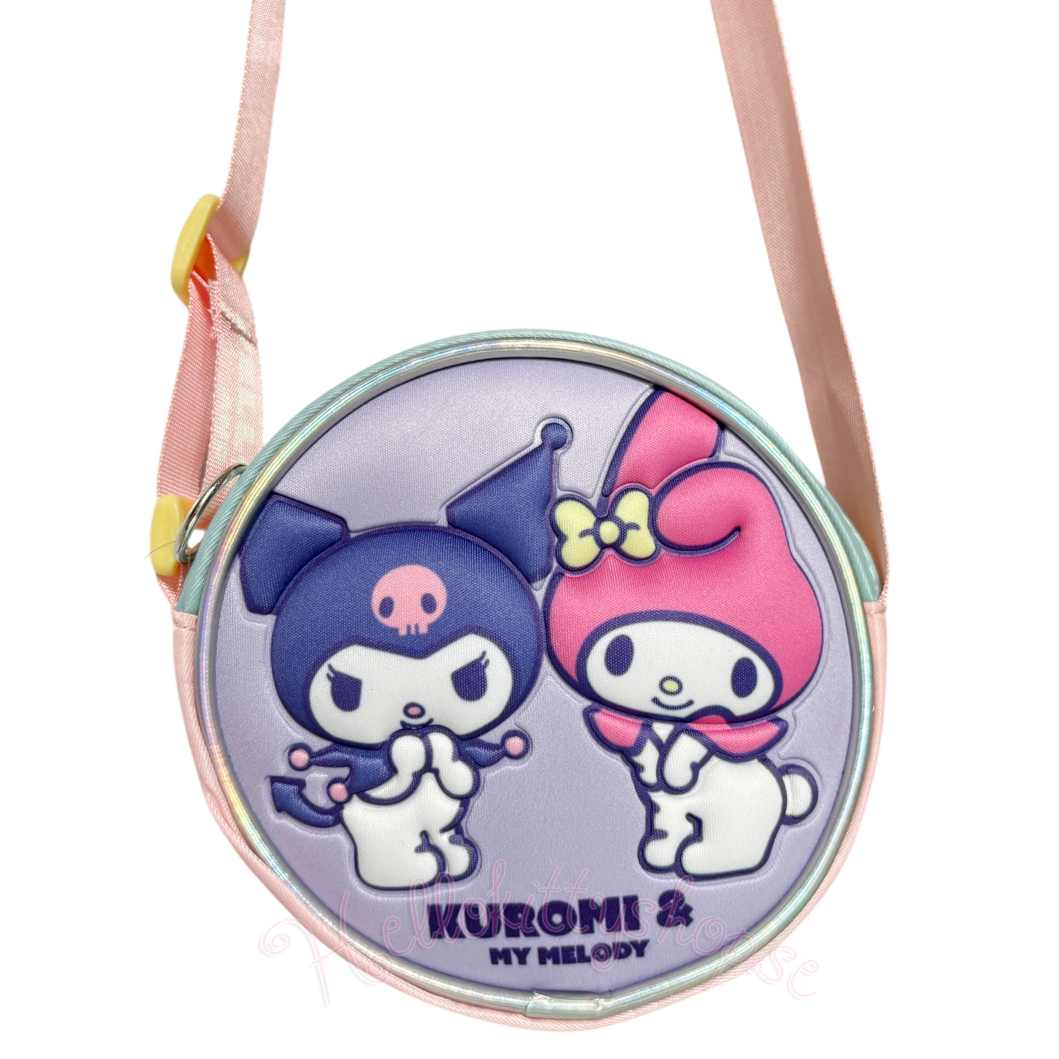 Kuromi och My Melody 3D Axelremsväska 14 cm