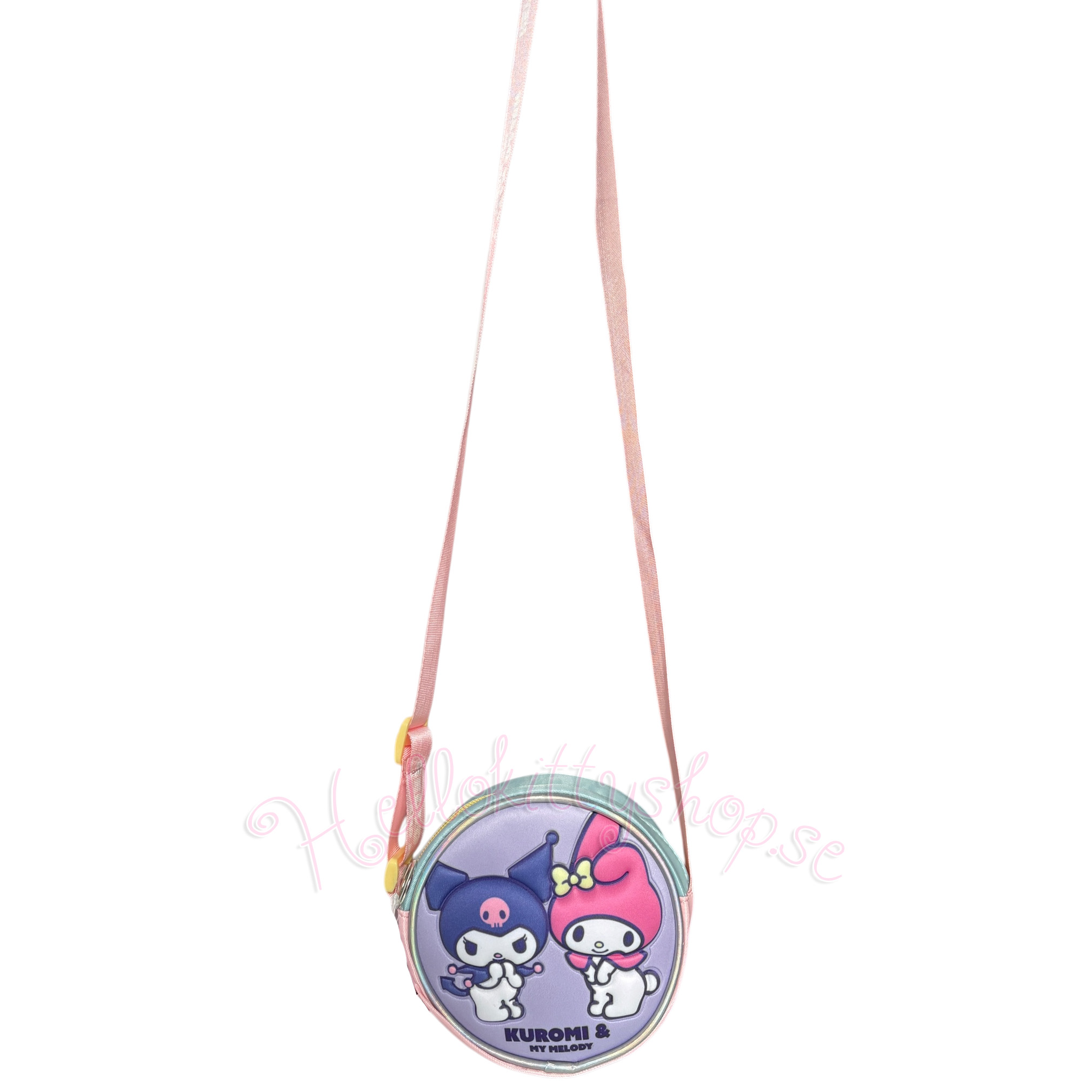 Kuromi och My Melody 3D Axelremsväska 14 cm - 5