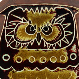 Annikki Hovisaari (Arabia 1960s) Owl Wall Plaque 44 cm