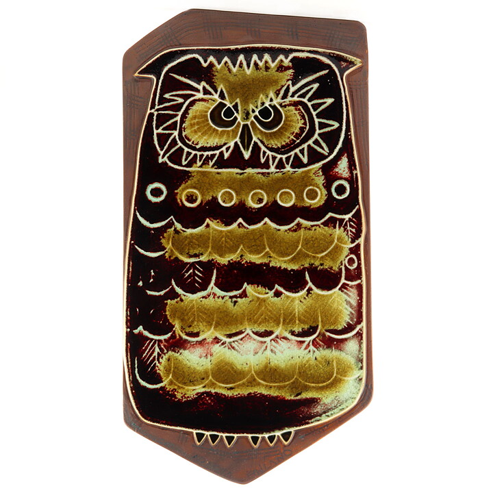Annikki Hovisaari (Arabia 1960s) Owl Wall Plaque 44 cm
