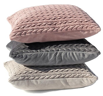 Kuddfodral Struktur Ljus mullvad beige sammet shabby chic lantlig stil