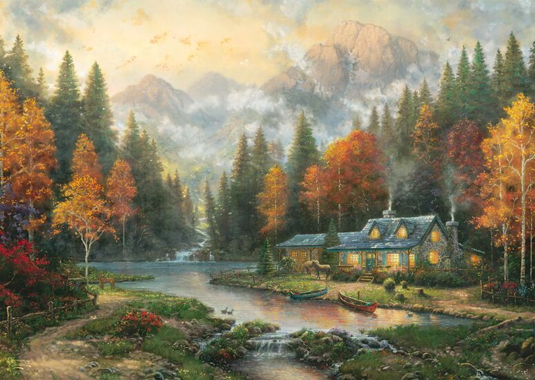 Evening at Autumn Lake, 1000 Bitar Schmidt