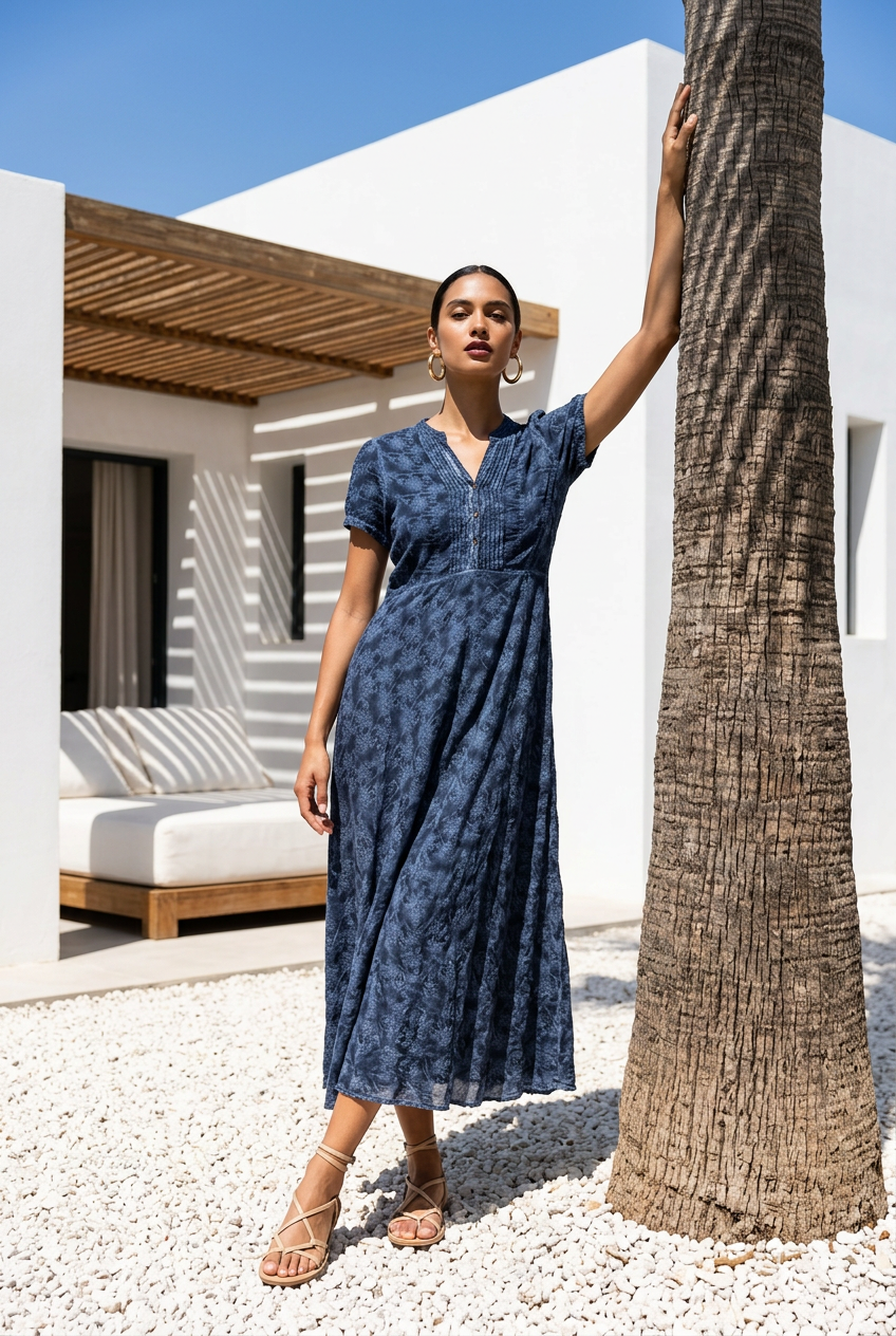 Dorrit Dress - Blue - Gossip
