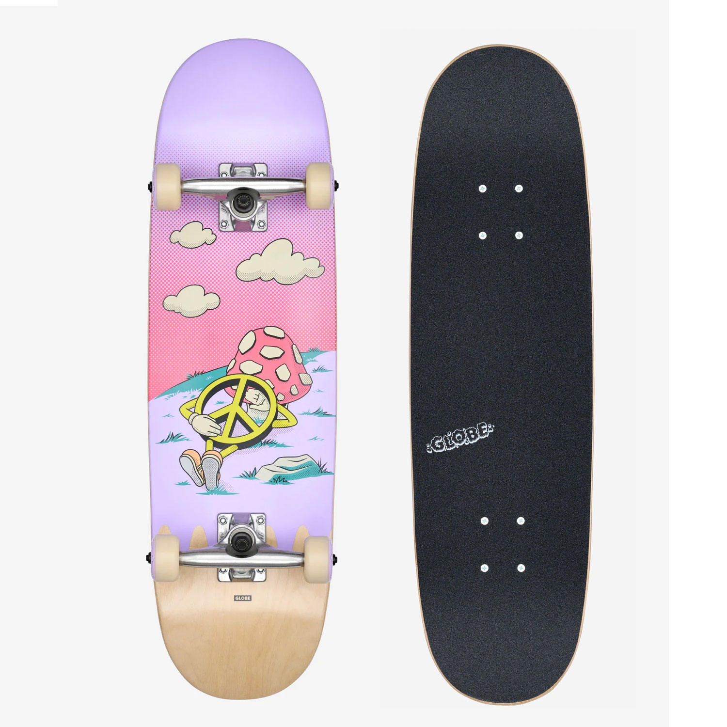 Globe Skateboard komplett 8.25 Mid wide Peace Man