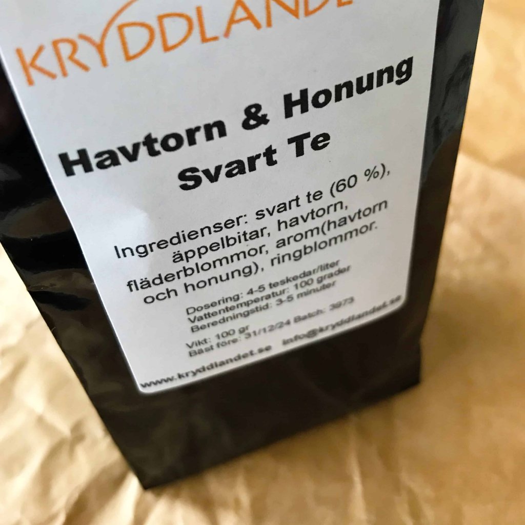 Svart te -Havtorn & Honung - 2