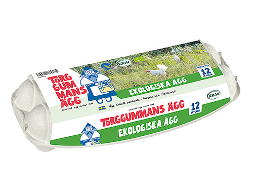 Ägg KRAV 12 pack x 16 krt, Torggummans ägg