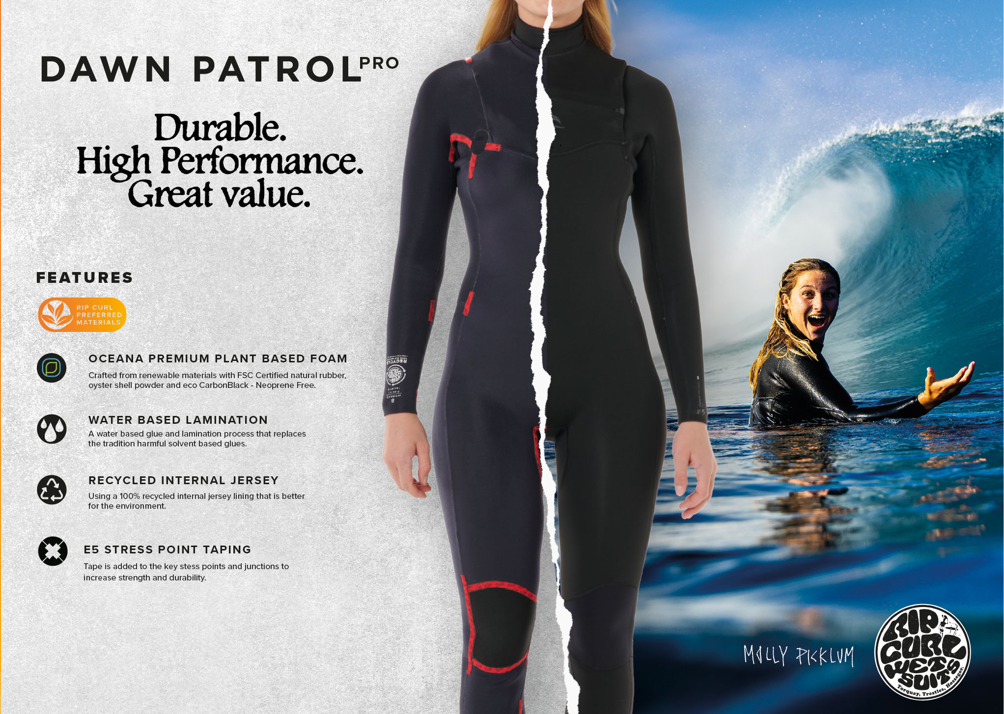Rip Curl våtdräkt Dam Dawn Patrol Pro 3/2 CZ 26 - 4