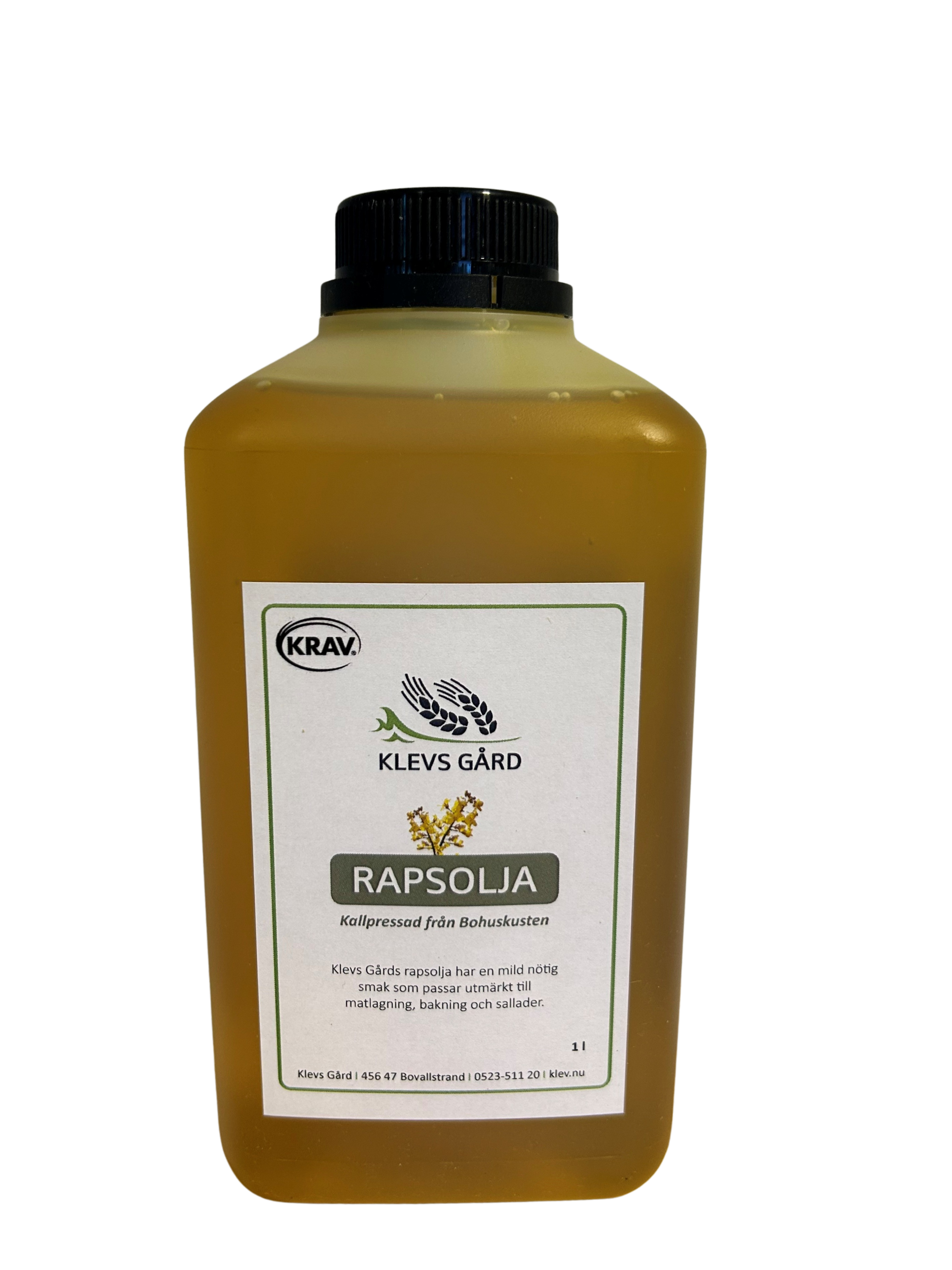 Rapsolja KRAV 1 liter, Klevs Gård