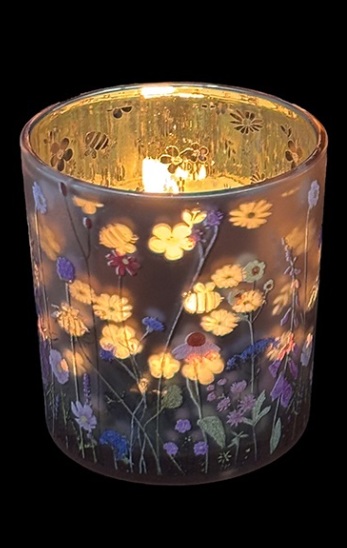 Ljuslykta - Blommor & Bin - Small - 8x7 cm - 2