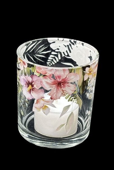 Ljuslykta - Blommor - Small - 8x7 cm - 2