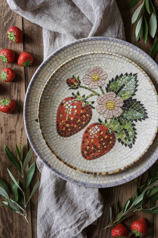 Barrel "Strawberry mosaic" small - Majas Cottage