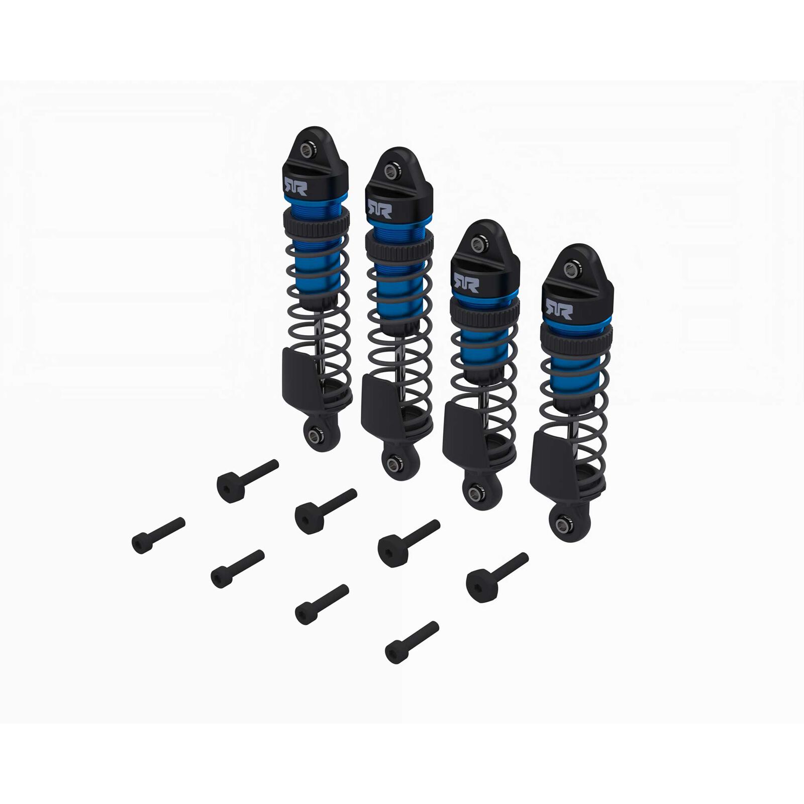 Arrma ARA-2671 Shock Set, Front/Rear Assembled, 700 cSt Oil, Blue (4Pcs): MINI