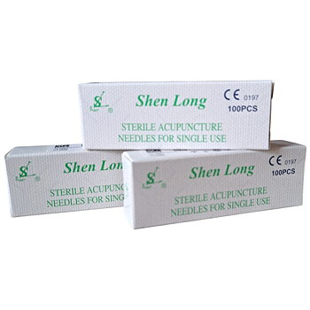Akupunkturnålar för hand, fot, öra och ansikte,  0,18*7mm och 0,22*7 mm,  100 st/låda