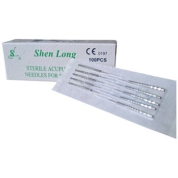 Akupunkturnålar för hand, fot, öra och ansikte,  0,18*7mm och 0,22*7 mm,  100 st/låda