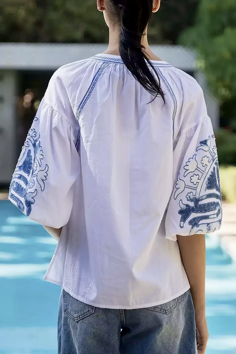 Rose And Rose - Cherry Top White With Denim - 5
