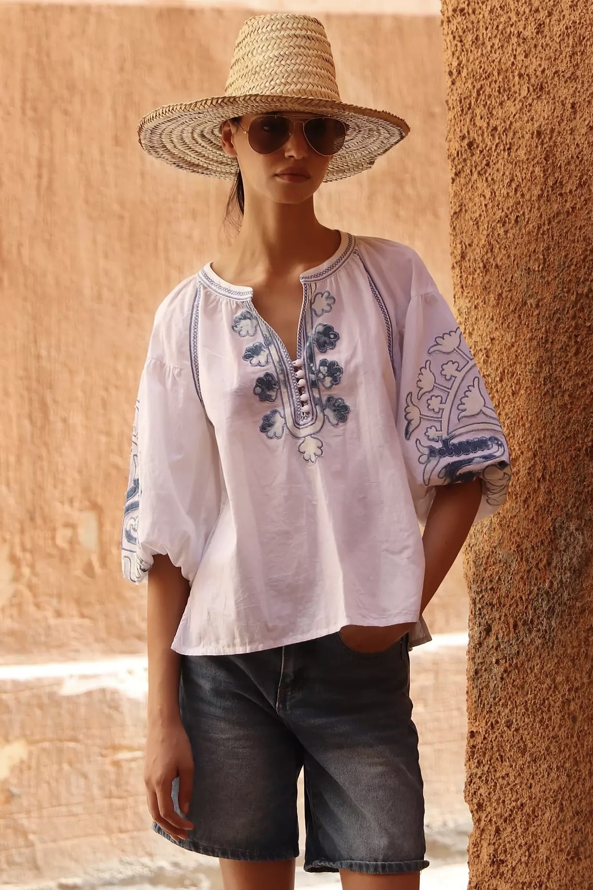 Rose And Rose - Cherry Top White With Denim - 3