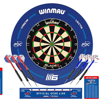 Winmau Blade 6 Dartboard + PDC Surround Set