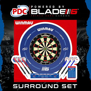 Winmau Blade 6 Dartboard + PDC Surround Set