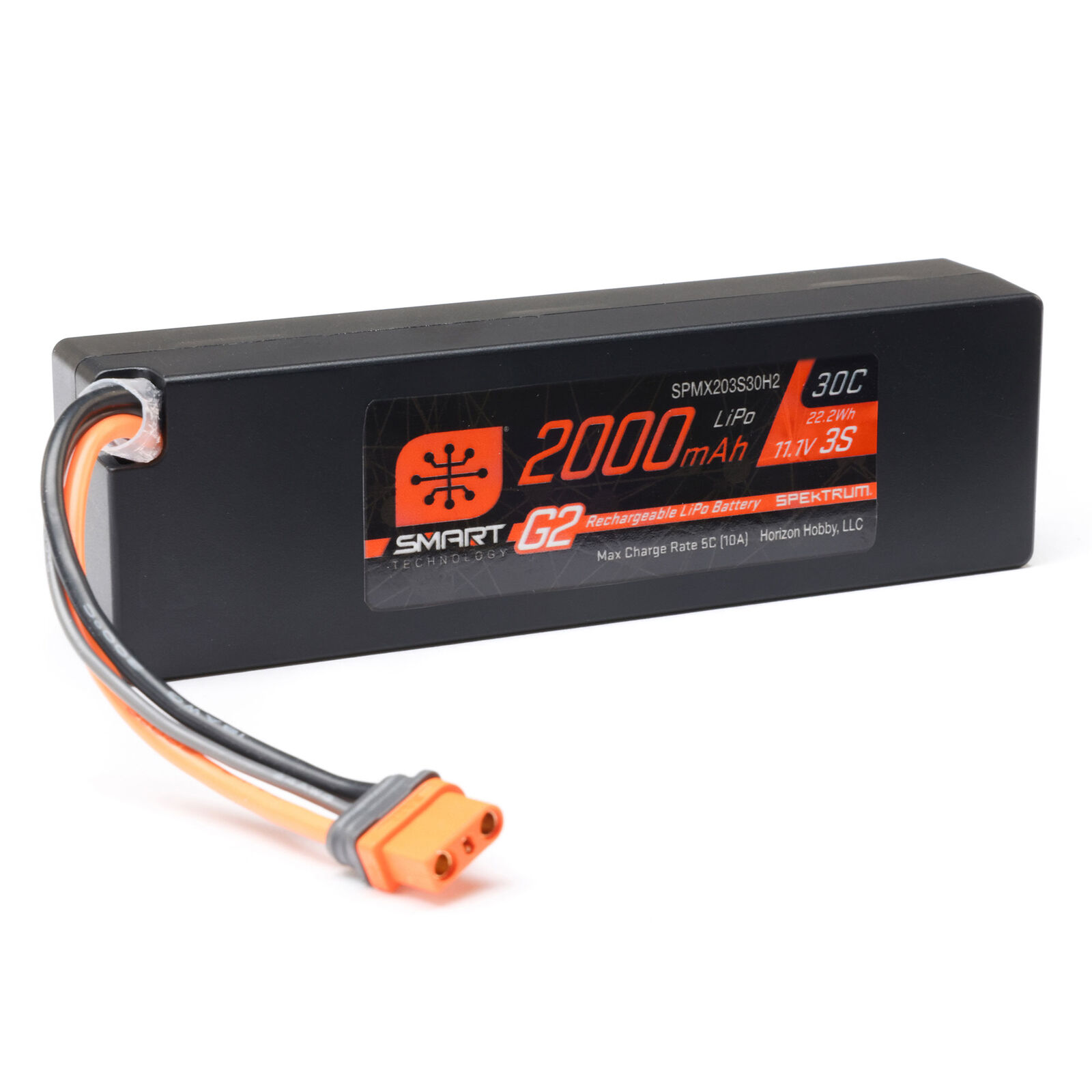 Spektrum SPMX203S30H2 11.1V 2000mAh 3S 30C Smart G2 LiPo Battery: IC2 - 2