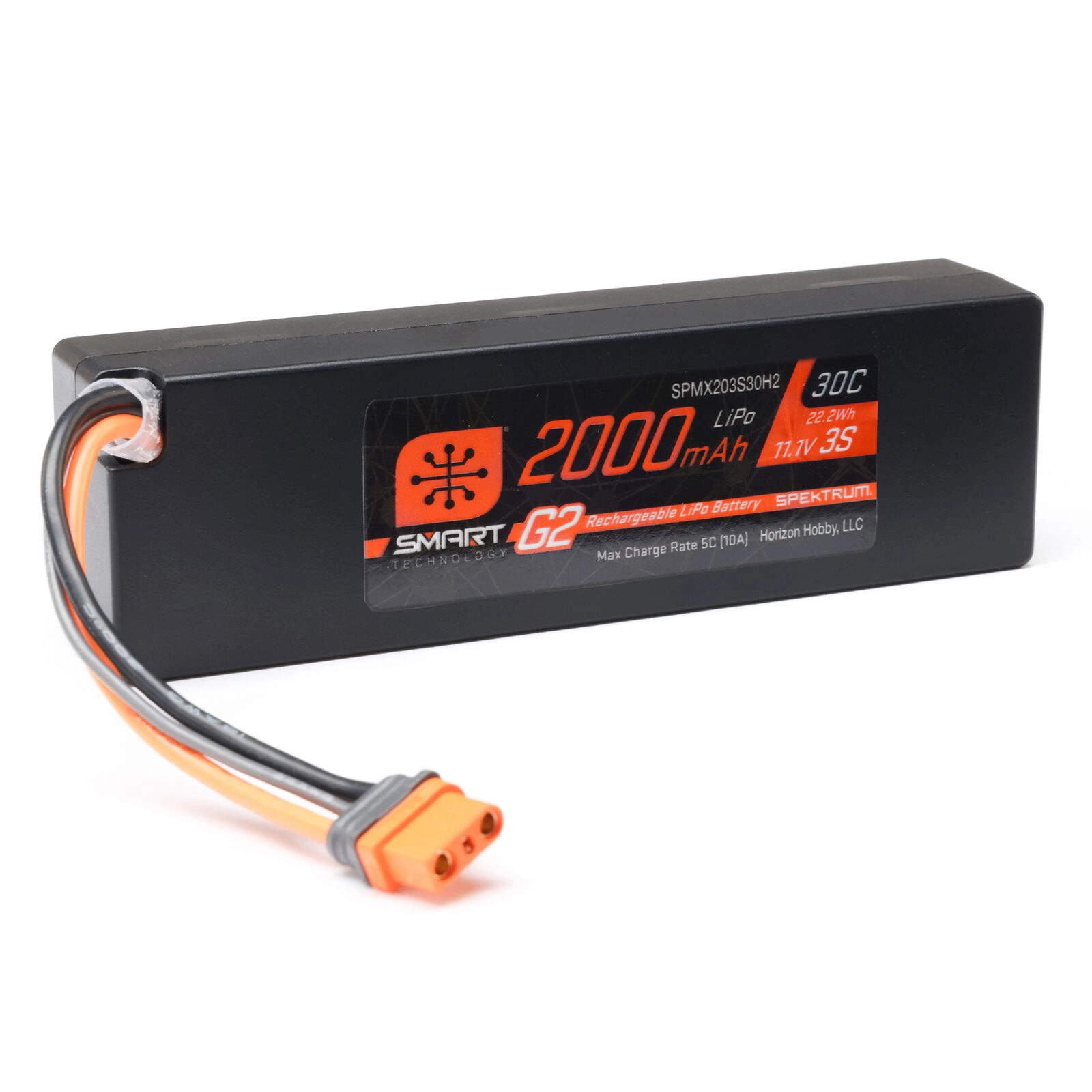 Spektrum SPMX203S30H2 11.1V 2000mAh 3S 30C Smart G2 LiPo Battery: IC2 - 2
