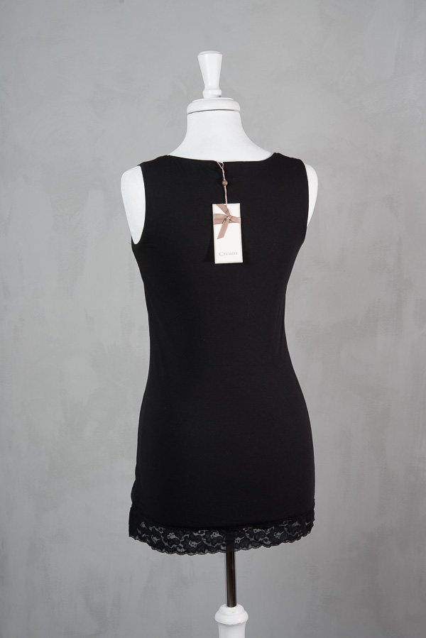 Cream - Camille Long Top Black - 3