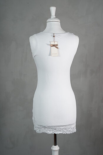 Cream - Camille Long Top Optical White