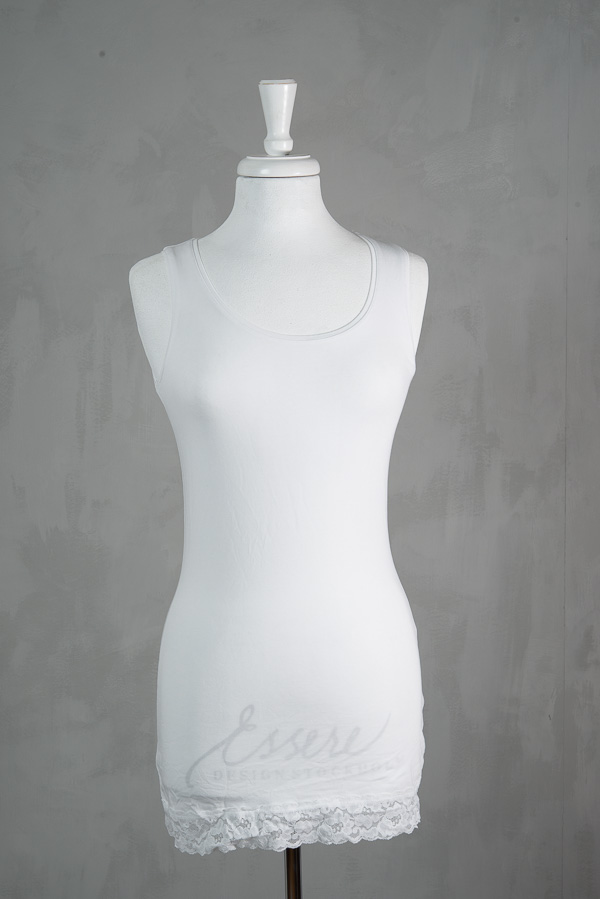 Cream - Camille Long Top Optical White
