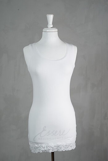 Cream - Camille Long Top Optical White